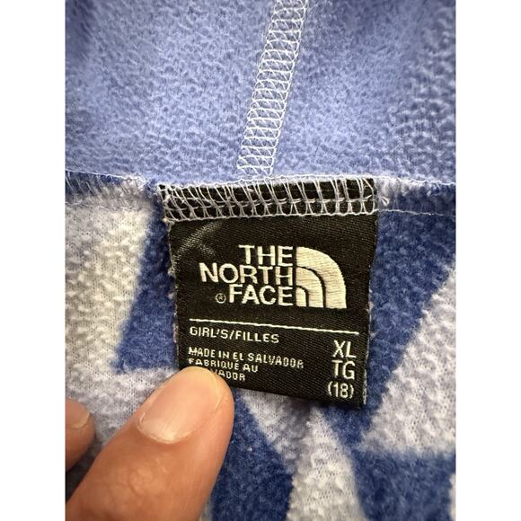 The North Face Youth Girls Blue Fleece Full Zip Outdoors Hoodie Jacket Size XL - Picture 6 of 10
